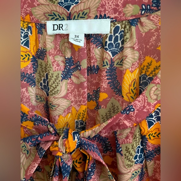 DR2 Women's Size 3X Floral Print Tunic - Picture 3 of 6